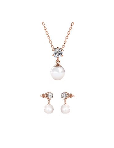 Conjuntos Pauline - Oro rosa y cristal