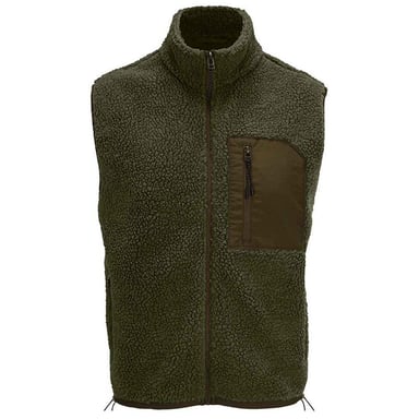 SOLS Unisex Adult Fury Sherpa Body Warmer (Army/Dark Army)