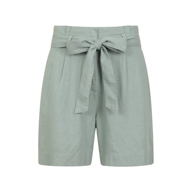 Mountain Warehouse Womens/Ladies Oatley Linen Blend Shorts (Khaki Green)