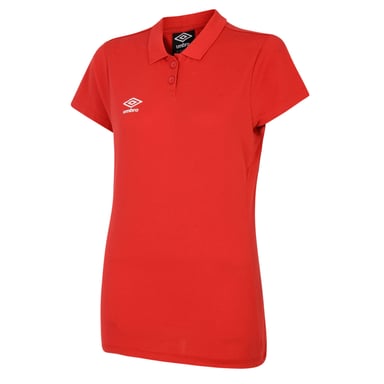 Umbro Womens/Ladies Club Essential Polo Shirt (Vermillion/White)