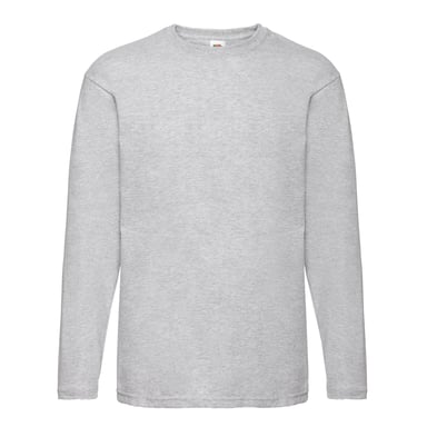 Fruit of the Loom Mens Valueweight Heather Long-Sleeved T-Shirt (Heather Grey)