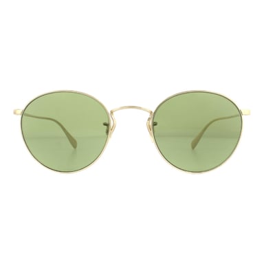 Oliver peoples gafas de sol redondas unisex verde dorado C