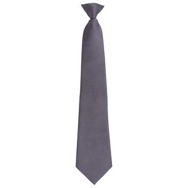 Premier Unisex Adult Colours Fashion Plain Clip-On Tie (Grey)