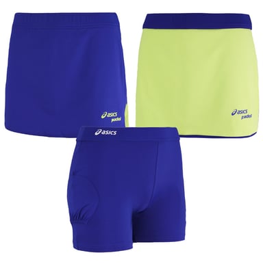 Asics movimiento seco padel mujer tenis azul skort