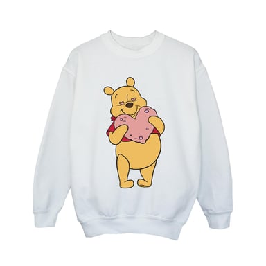 Disney Girls Winnie The Pooh Heart Eyes Sweatshirt (White)