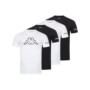 Kappa 4-Pack T-Shirt LOGO in Black/White