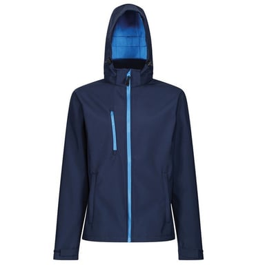 Regatta Mens Venturer Hooded Soft Shell Jacket (Navy/French Blue)