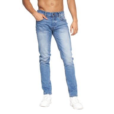 Crosshatch Mens Malcolm Slim Jeans (Light Wash)