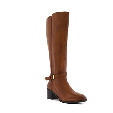 Dune Ladies Trusti 2 - Buckle Heeled Knee High Boots