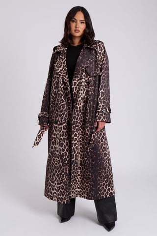 Urban Bliss Leopard Print Trench