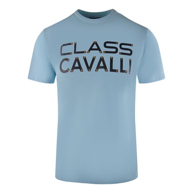 Cavalli Class Bolted Logo Light Blue T-Shirt