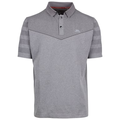 Trespass Mens Nab TP75 Active Polo Shirt (Grey Marl)