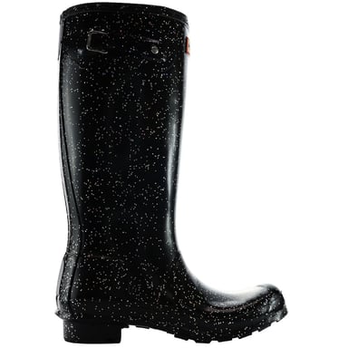Botas de agua negras para niños Hunter Giant Glitter