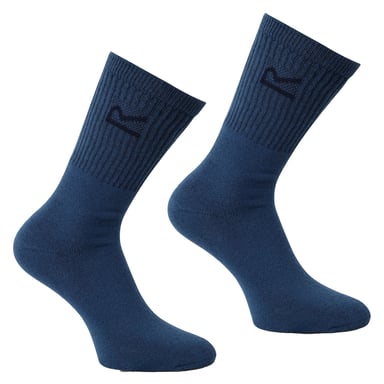 Regatta Great Outdoors Mens Cotton Rich Casual Socks (Pack Of 3) (Navy Marl)
