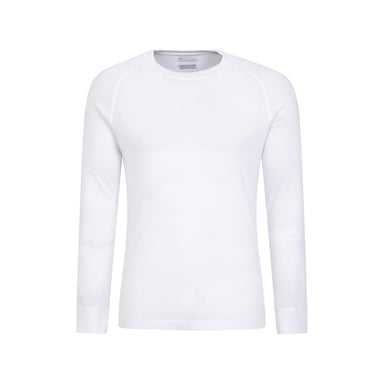 Mountain Warehouse Mens Talus Round Neck Long-Sleeved Thermal Top (White)