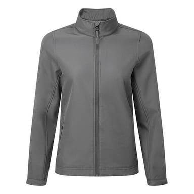 Premier Womens/Ladies Windchecker Recycled Printable Soft Shell Jacket (Dark Grey)