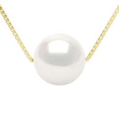 Necklace Real Cultured Freshwater Pearl Round 9-10 mm