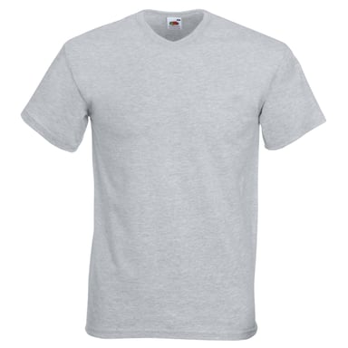Fruit Of The Loom Mens Valueweight V-Neck, Short Sleeve T-Shirt (Heather Grey)