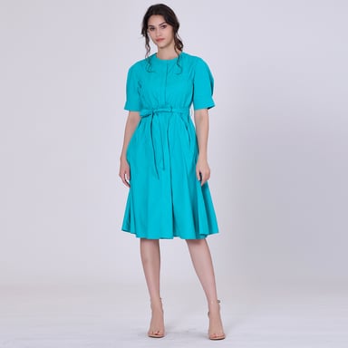 A-line cotton blouse-dress