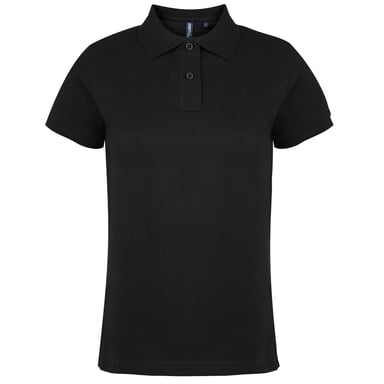 Asquith & Fox Womens/Ladies Plain Short Sleeve Polo Shirt (Black)