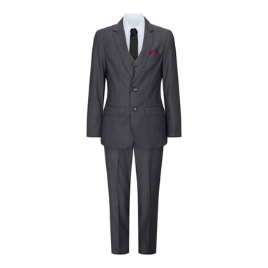 Traje Retro Clásico Niños 3 Piezas Gris Carbón