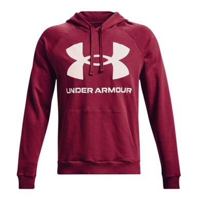 Sudadera con capucha Under Armour Rival Fleece Burgundy Big Logo para hombre