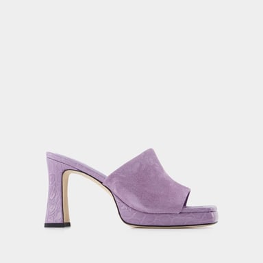 By Far Beliz Mules - - Piel - Morado
