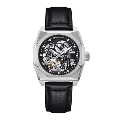 Reloj automático Heritor Elliott con correa de cuero