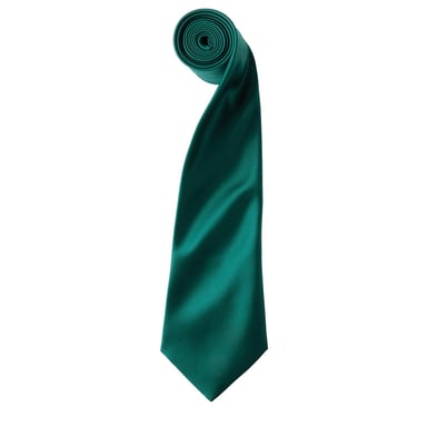 Premier Unisex Adult Colours Satin Tie (Bottle Green)