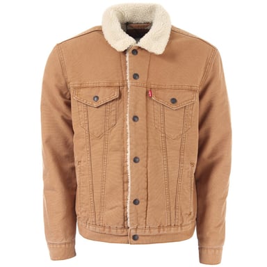 Men's Levis Type 3 Sherpa Jacket in Brown