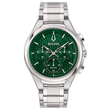 Bulova Curv Men's Silver Watch 96A297