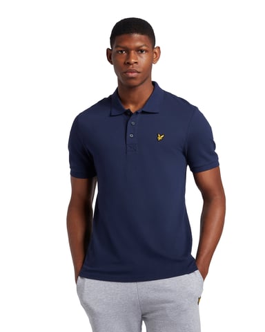 Lyle & Scott Plain Polo Shirt in Navy