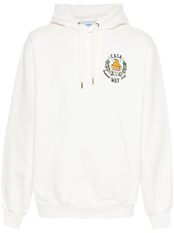 Casablanca Casa Way Sudadera con capucha bordada Bowl of Oranges en blanco