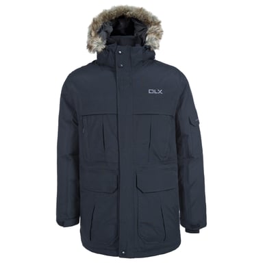 Trespass Mens Highland Waterproof Parka Jacket (Black)