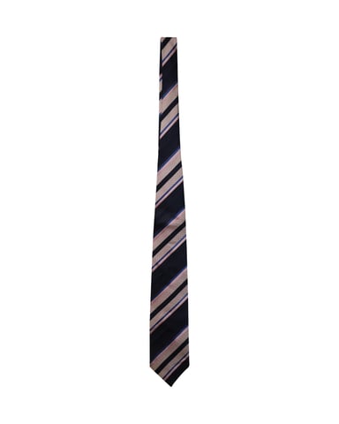 Balmain Striped Tie in Multicolor Silk
