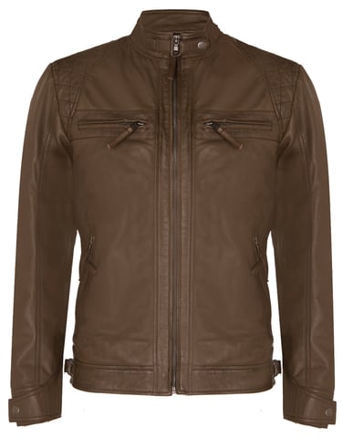 Chaqueta de motociclista acolchada de cuero Rock Racing