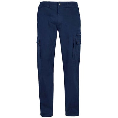 SOLS Mens Docker Stretch Cargo Trousers (Navy)