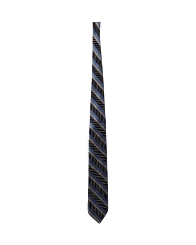 Valentino Diagonal Striped Tie in Multicolor Silk