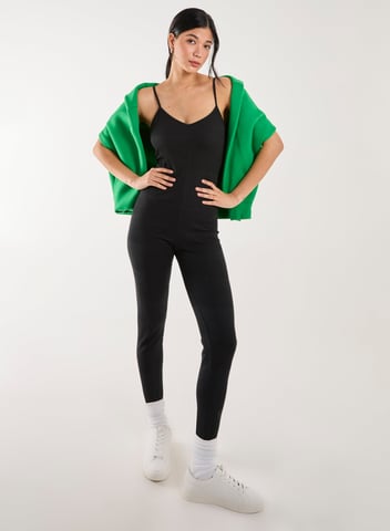 Ribbed Bodycon Unitard All in One