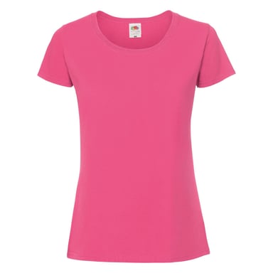 Fruit Of The Loom Womens/Ladies Fit Ringspun Premium Tshirt (Fuchsia)