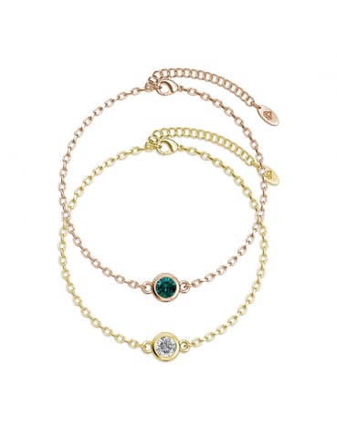 Pulseras con piedras de nacimiento - Doradas y multicolores