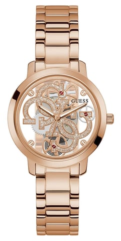 Guess Quattro Clear Women's Rose Gold Watch GW0300L3