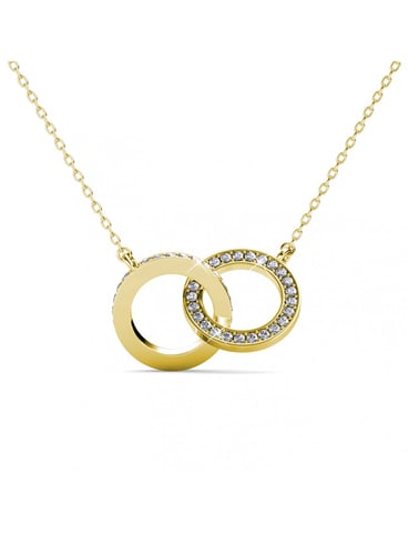 Colgantes Circle Twin - Oro y Cristal