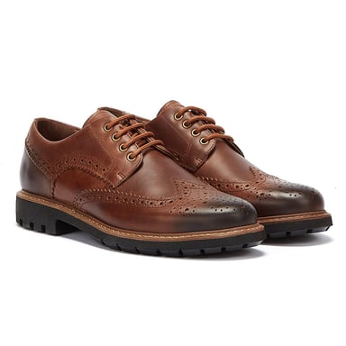 Clarks Batcombe Wing Mens Dark Tan Shoes