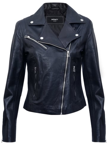 Chaqueta de motociclista elegante de cuero para mujer - Matlock