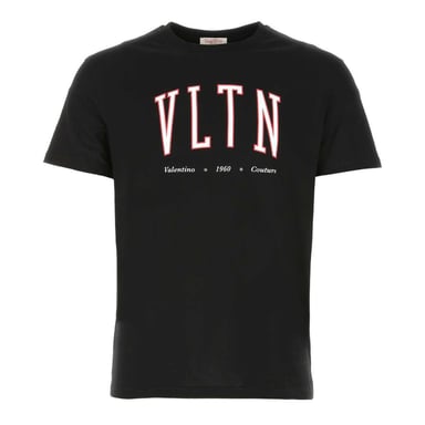 Valentino VLTN camiseta negra con logo universitario estampado