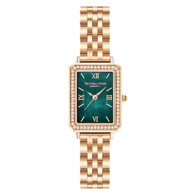 Victoria Hyde Westminster Rose Gold Green Diamond Detail Ladies Watch