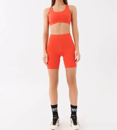 PE Nation Womens Rudimental Bike Short in Red