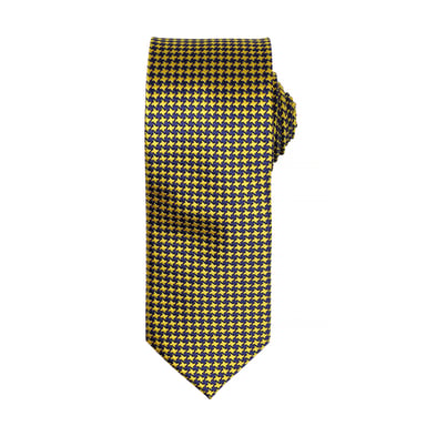Premier Mens Puppy Tooth Formal Work Tie (Gold)