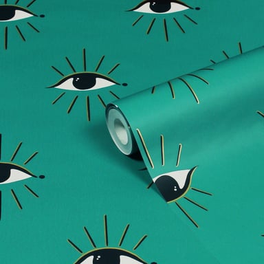 Papel Tapiz Impreso con Ojos Abstractos Theia